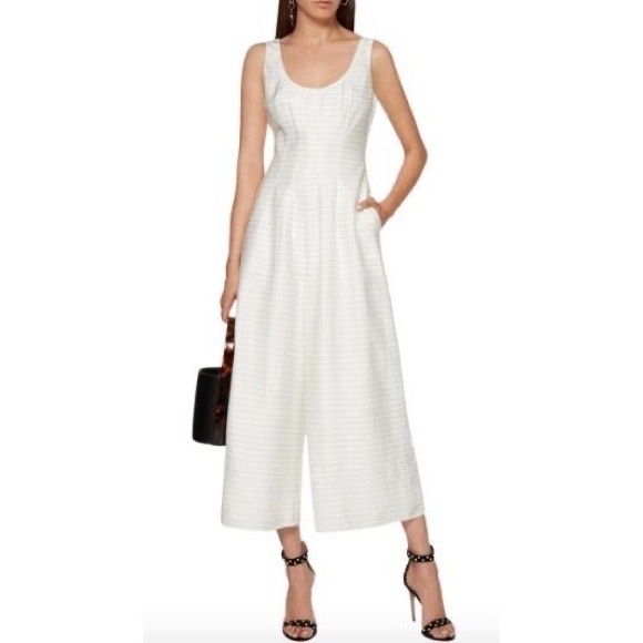 Keepsake the Label Fever Striped Wide Leg Ivory Jumpsuit, NWT Size 4 - Picture 2 of 15
